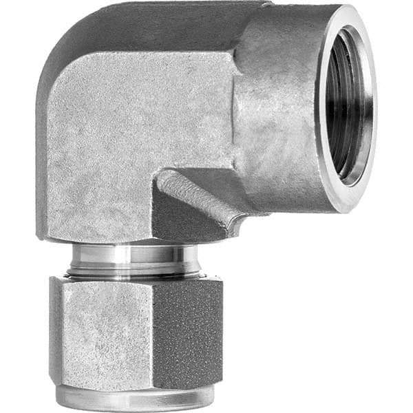 Value Collection - Metal Compression Tube Fittings Type: Female Elbow End Connections: Comp x FNPT - Eagle Tool & Supply