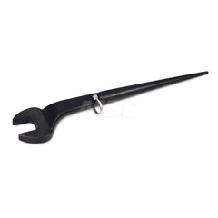 Tethered, Service & Open End Wrench: Open End Head, 1-3/16″ 23″ OAL, Steel, Black Matte & Black Oxide Finish