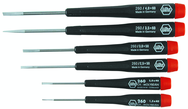 6 Piece - Precision Slotted Screwdriver Set - #26090 - 1.5 - 4.0mm - Eagle Tool & Supply