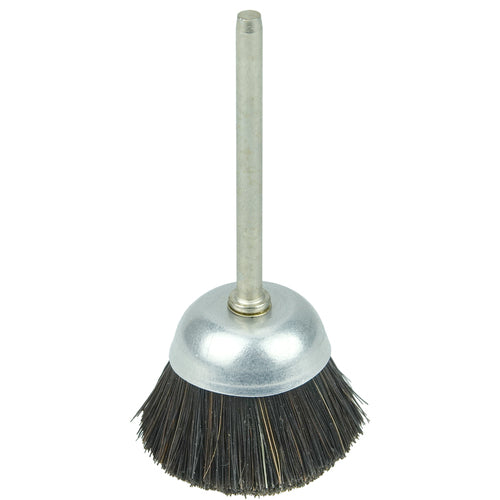 1″ Miniature Cup Brush, Stiff Hair Fill, 1/8″ Stem - Eagle Tool & Supply