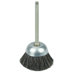 1″ Miniature Cup Brush, Soft Hair Fill, 1/8″ Stem - Eagle Tool & Supply