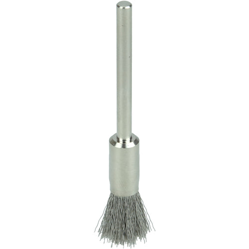 1/4″ Miniature Wire End Brush, .005″ Stainless Steel Fill, 1/8″ Stem - Eagle Tool & Supply