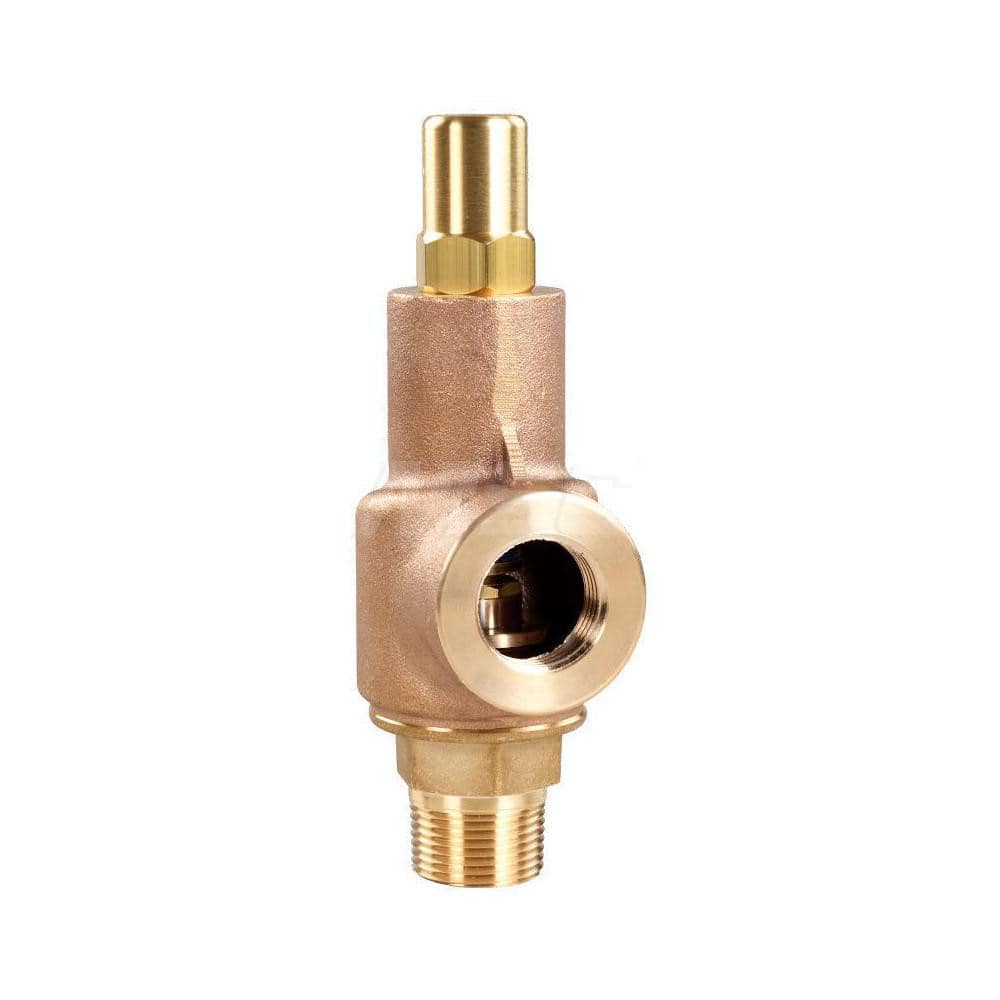 3/4 Mnpt X 3/4 Fnpt Brass/Bronze Series 69 Non-Code Liquid Relief Valve - Metal Seating - Closed Cap Set 20 Psi   Range 15-25