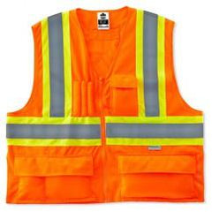 8235ZX 4/5XL ORG 2-TONE X-BACK VEST - Eagle Tool & Supply