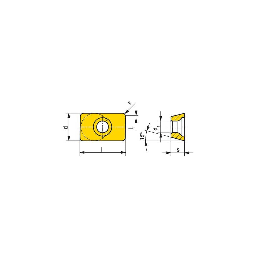 Milling Insert:  LDFT 1504PDSR-29 CTCP230,  CTCP230,  Solid Carbide N/A Finish,