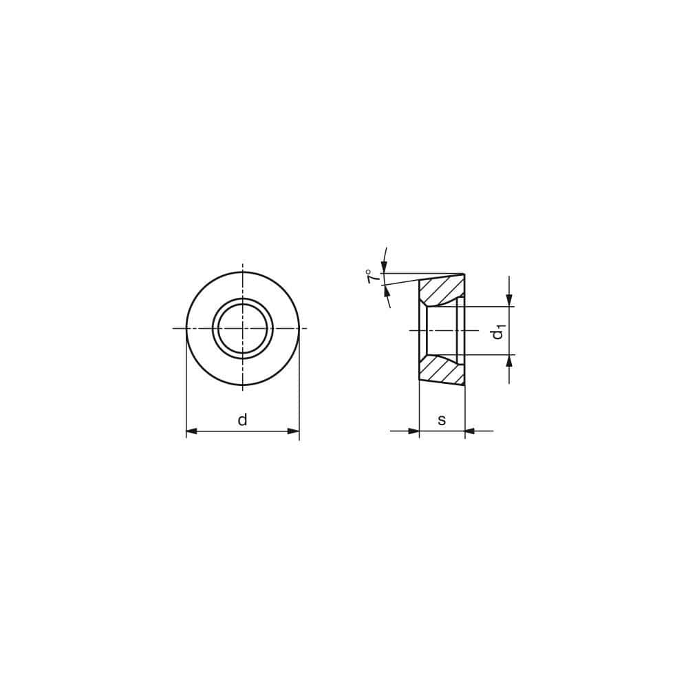 Turning Insert:  RCGT0602MO-AL CWN15,  Solid Carbide TiN Finish,  Neutral,  0.1181″ Corner Radius,  0.0 &deg N/A Round,  Series  RCGT