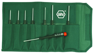 8 Piece - .028 - 1/8" - Precision Hex Inch Screwdriver Set In Canvas Pouch - Eagle Tool & Supply