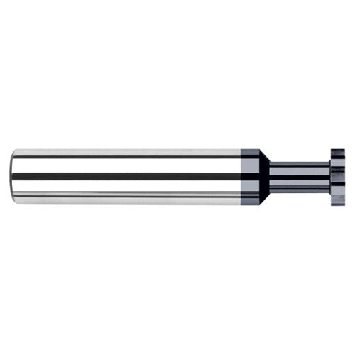 0.5000″ (1/2″) Cutter Diameter × 0.2500″ (1/4″) Width × 0.2500″ (1/4″) Neck Length Carbide Square Deep Keyseat Cutter, 8 Flutes, AlTiN Coated - Exact Industrial Supply