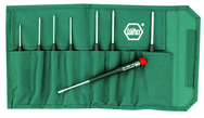 8 Piece - .050 - 5/32" - Precision Ball End Hex Inch Screwdriver Set in Canvas Pouch - Eagle Tool & Supply