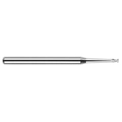 ‎Miniature End Mills - Clearance Cutters - 0.0620″ (1/16″) Cutter Diameter × 0.0930″ (3/32″) Length of Cut × 2° 1.5000″ (1-1/2″) Taper Reach Carbide Square End Mill, 2 Flutes - Exact Industrial Supply