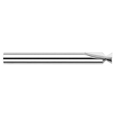 Dovetail Cutters - 0.1250″ (1/8″) Cutter Diameter 48° included Carbide Dovetail Cutter, 2 Flutes - Exact Industrial Supply