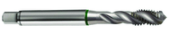 M8x1.25 6H 3-Flute Cobalt Green Ring Full Bottom 40 degree Spiral Flute Tap-Bright - Eagle Tool & Supply