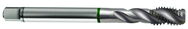 M10x1.0 6H 3-Flute Cobalt Green Ring Full Bottom 40 degree Spiral Flute Tap-Bright - Eagle Tool & Supply