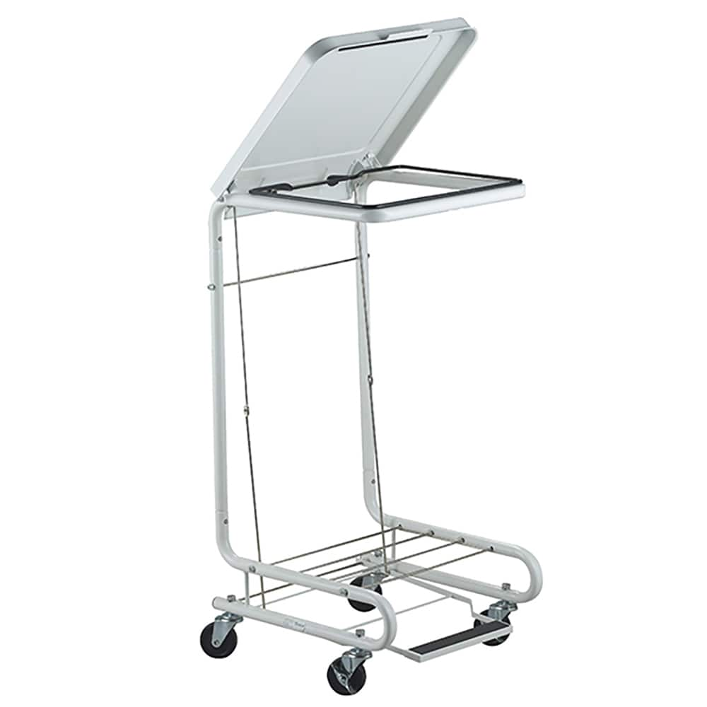 Lakeside - Janitor Carts & Caddies; Type: Clothes Hamper ; Material: Chrome Steel ; Width (Inch): 18-1/2 ; Length: 19-1/2 (Inch); Height (Inch): 37 ; Bag Capacity (Gal.): 36; 42 - Exact Industrial Supply