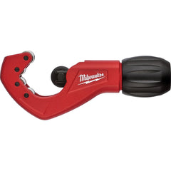 Milwaukee Tool - Pipe & Tube Cutters; Type: Constant Swing Tube Cutter ; Maximum Pipe Capacity (Inch): 1 ; Minimum Pipe Capacity: 1/8 (Inch); Cuts Material Type: Copper ; Overall Length (Inch): 8-1/2 ; Battery Included: No - Exact Industrial Supply