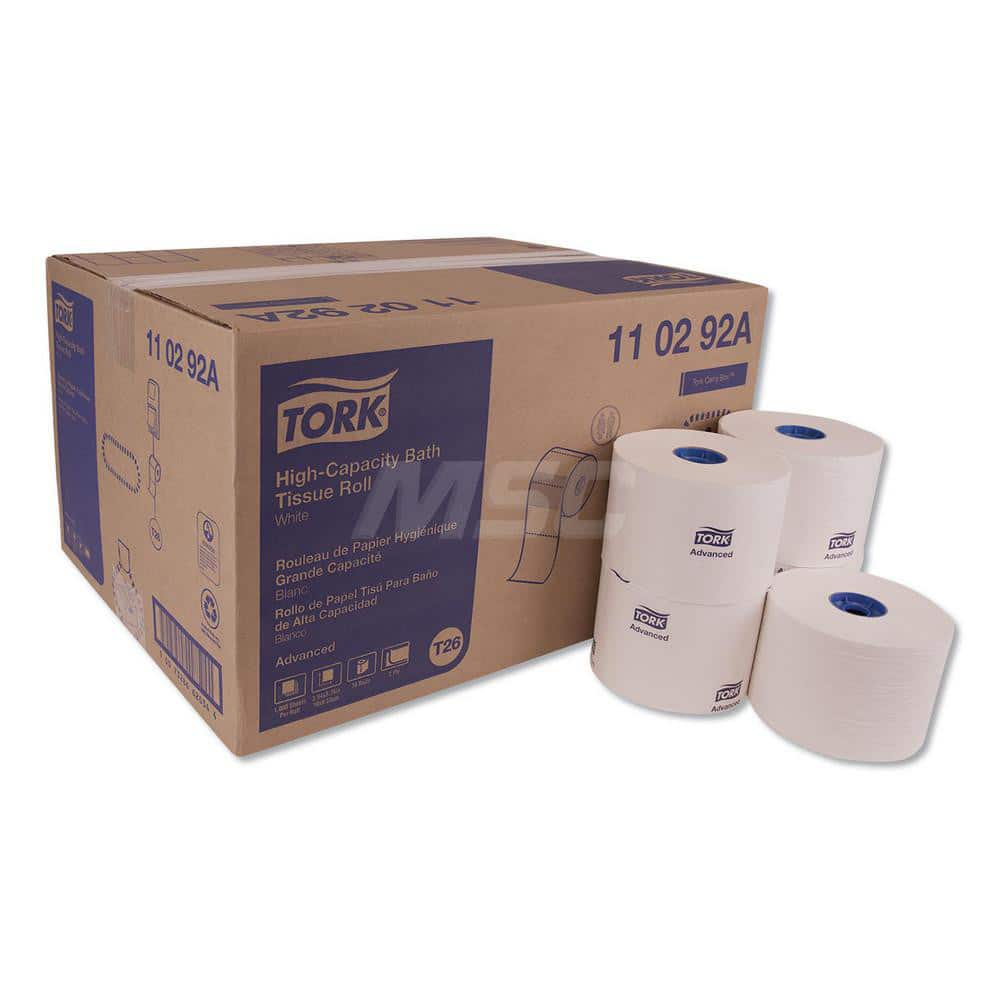 Bathroom Tissue: Standard Roll, Recycled Fiber, 2-Ply, White 3.75″ Sheet Length, 3.94″ Sheet Width, 1,000 Sheets