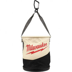 Milwaukee Tool - 2 Pocket, Canvas, Tan/Black Bucket Tool Organizer - Eagle Tool & Supply