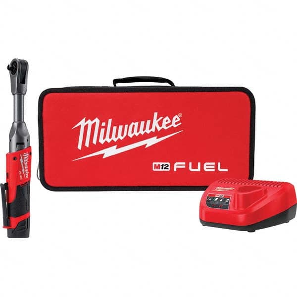 Milwaukee Tool - Cordless Impact Wrenches & Ratchets Voltage: 12.0 Drive Size (Inch): 3/8 - Eagle Tool & Supply