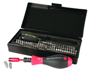 53 Piece - TorqueVario-S Handle 10-50 In/Lbs Handle - #28595 - Includes: Slotted; Phillips; Torx®; Hex Inch & Metric; Pozi; Torq Set and Triwing Bits - Storage Box - Eagle Tool & Supply