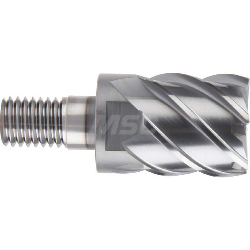 YG-1 - Square End Mill Heads; Mill Diameter (Inch): 1 ; Mill Diameter (Decimal Inch): 1.0000 ; Number of Flutes: 6 ; Length of Cut (Inch): 1 ; Length of Cut (Decimal Inch): 1.0000 ; Connection Type: M12 - Exact Industrial Supply