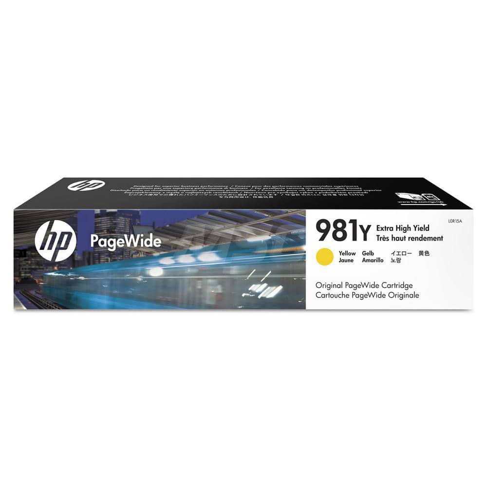 Hewlett-Packard - Office Machine Supplies & Accessories; Office Machine/Equipment Accessory Type: Ink Cartridge ; For Use With: HP PageWide Enterprise 556dn; 556xh; MFP 586dn; MFP 586f; MFP 586z ; Color: Yellow - Exact Industrial Supply