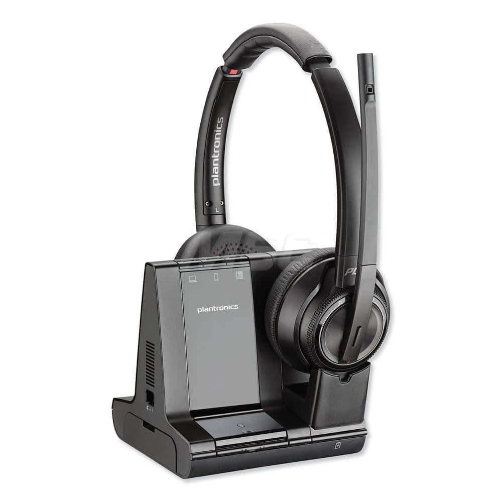 Plantronics - Office Machine Supplies & Accessories; Office Machine/Equipment Accessory Type: Headphones ; For Use With: PC; Mobile & Desk Phone ; Contents: Wireless Headset (211423-02); Battery (211425-01); Charger Base; Charger Cradle (211500-01); USB - Exact Industrial Supply