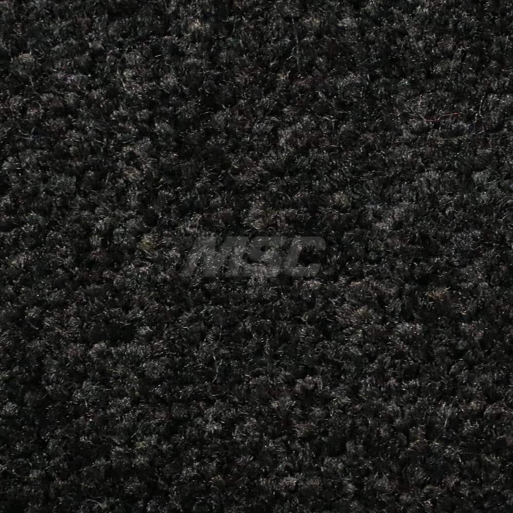 Entrance Mat: 8' Long, 6' Wide, 3/8″ Thick, Polyethylene Terephthalate Surface Indoor, Heavy/High Traffic, SBR Rubber Base, Charcoal