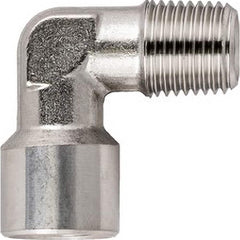 Aignep USA - Stainless Steel Pipe Fittings; Type: Male x Female Elbow ; Fitting Size: 1/8 ; End Connections: BSPT ; Material Grade: 316L Stainless Steel ; Pressure Rating (psi): 290 - Exact Industrial Supply