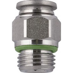 Push-to-Connect Tube Fitting: M5 Thread Stainless Steel, 290 psi