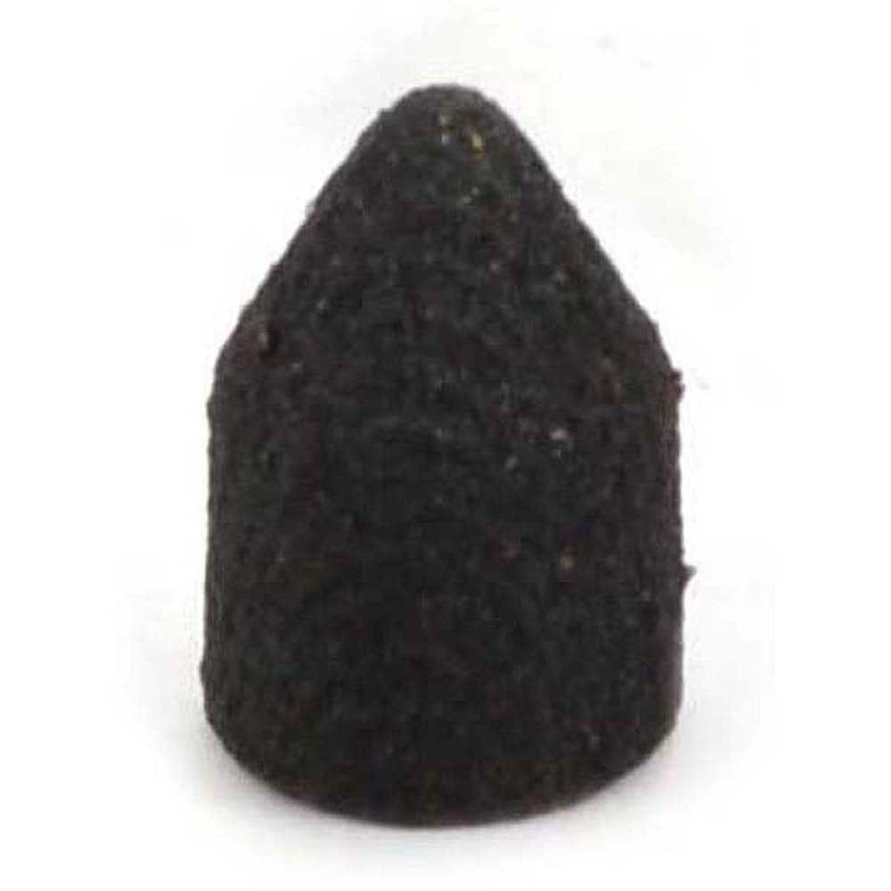 Superior Abrasives - Cones & Plugs; Maximum Diameter (Inch): 3/16 ; Abrasive Material: Aluminum Oxide ; Grit: 280 ; Wheel Type Number Code: 17 ; Arbor Hole Thread Size: 1/4 ; Shape: Cone - Exact Industrial Supply