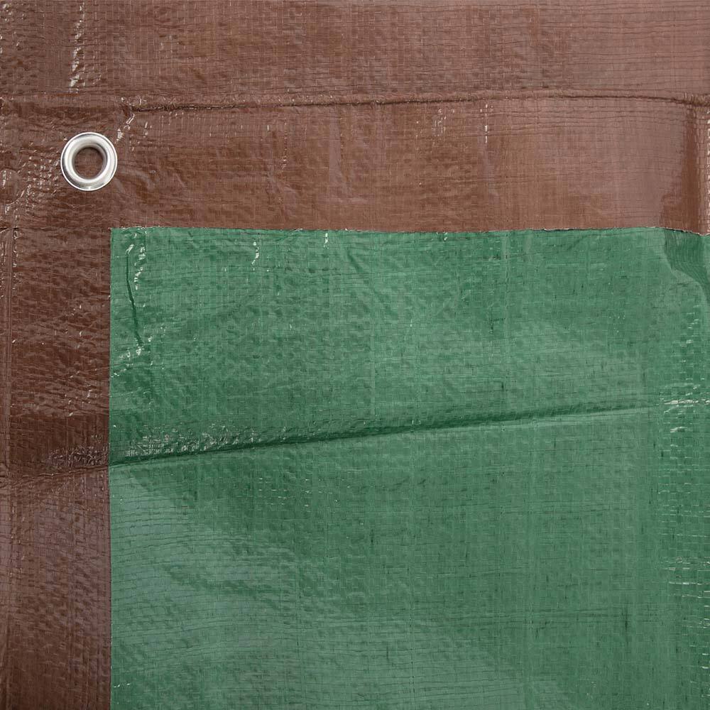 Erickson Manufacturing - Tarps & Dust Covers; Material: Polyethylene ; Width (Feet): 8.00 ; Grommet: Yes ; Color: Brown ; Length: 10 - Exact Industrial Supply