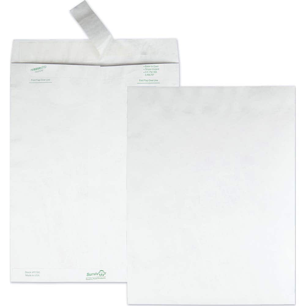 Survivor - Mailers, Sheets & Envelopes; Type: Paper Expansion ; Style: Self Seal ; Width (Inch): 13 ; Length (Inch): 10 ; Box Quantity: 50 ; Size: 10 x 13 - Exact Industrial Supply