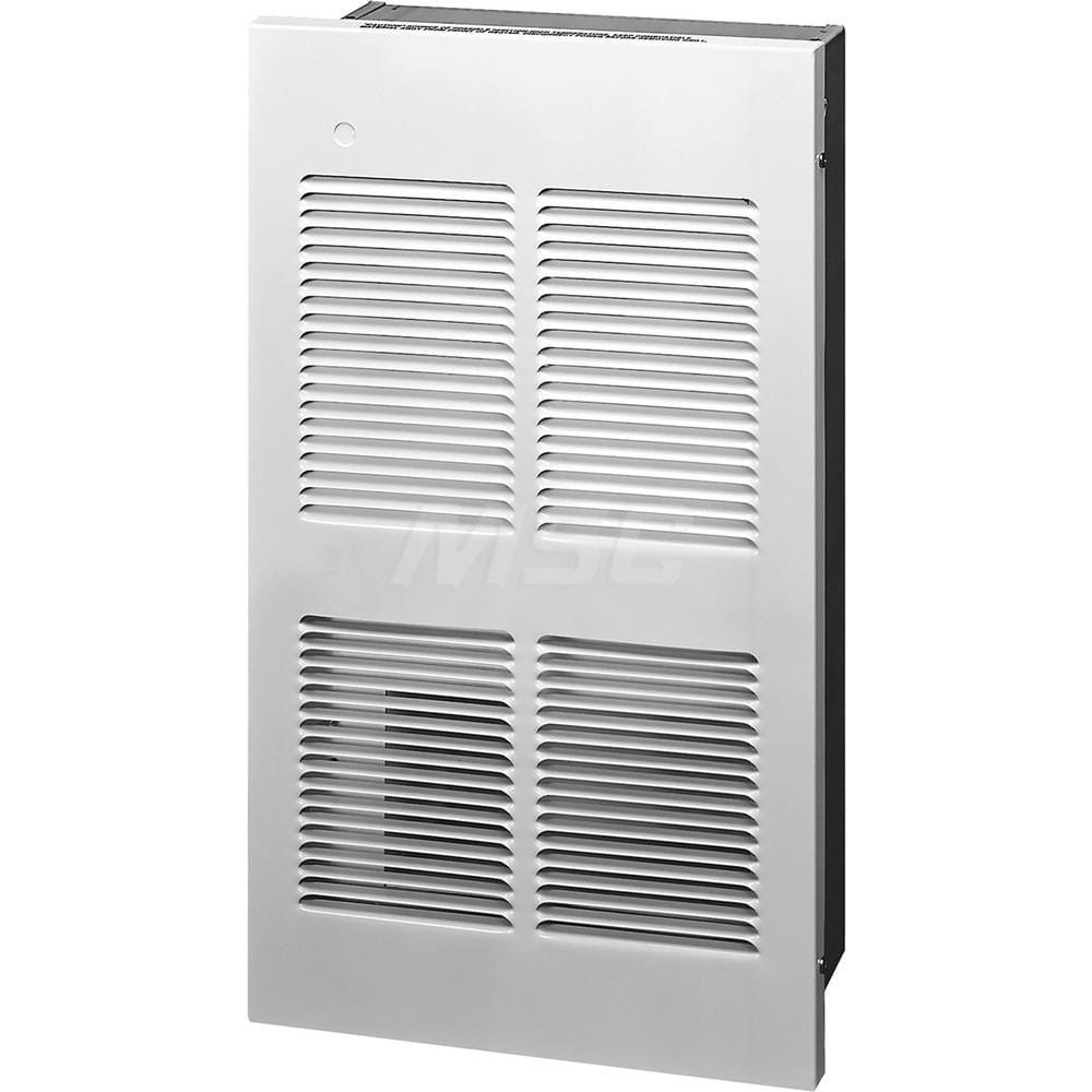 Electric Forced Air Heaters; Heater Type: Wall; Maximum BTU Rating: 13648; Voltage: 240V; Phase: 1; Wattage: 4000; Overall Length (Inch): 21-3/4; Overall Length (Decimal Inch): 21.7500; Overall Width (Inch): 13; Overall Width (Decimal Inch - 4 Decimals):