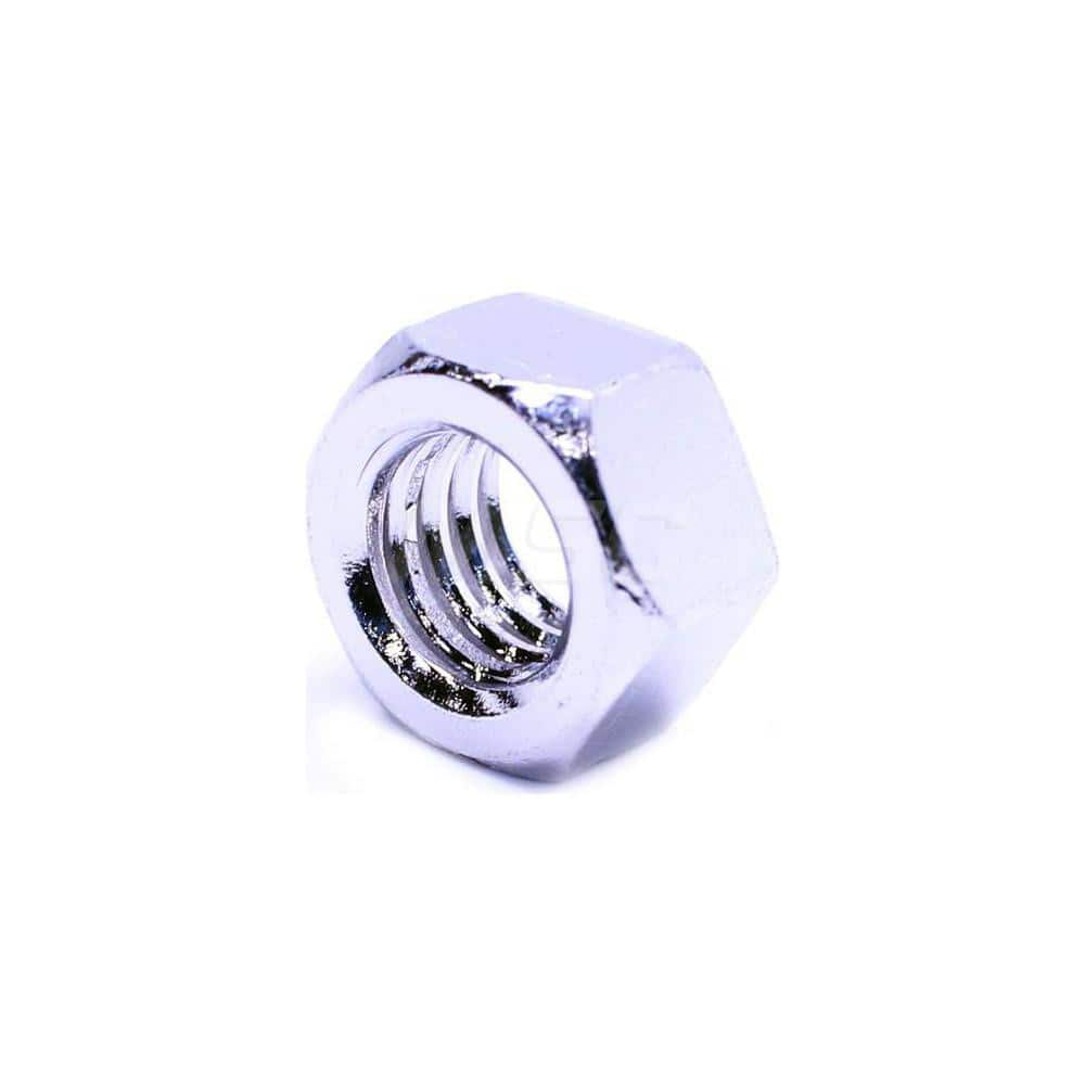 Hex Nut: Grade 316 Stainless Steel, NL-19 Finish Right Hand Thread, 15/16″ Across Flats, 2B, ANSI B18.2.2