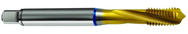 M5x0.80 6H 3-Flute Cobalt Blue Ring Semi-Bottoming 15 degree Spiral Flute Tap-TiN - Eagle Tool & Supply