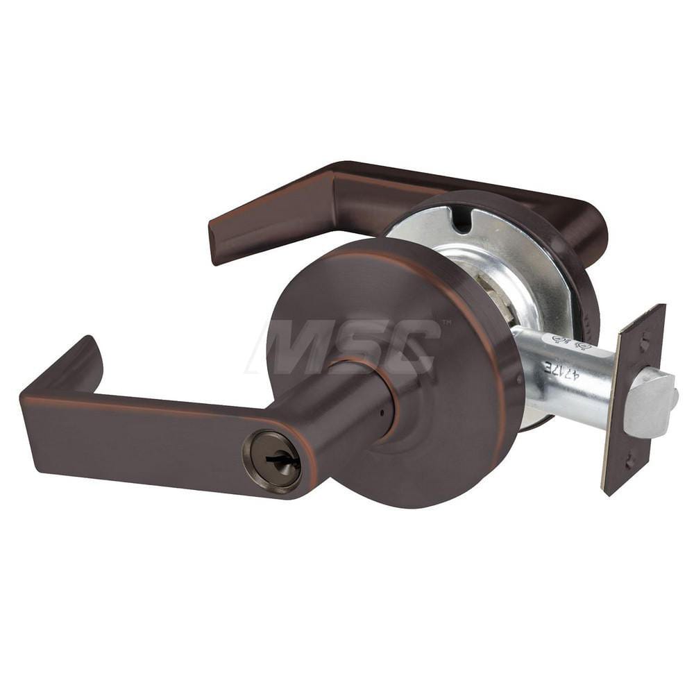 Lever Locksets; Type: Cylindrical Lock; Key Type: Keyed Different; Strike Type: Curved Lip Strike; Finish/Coating: Aged Bronze; Material: Metal; Material: Metal; Door Thickness: 1.75 in; Backset: 2.75 in; Cylinder Type: Schlage C Keyway; Minimum Order Qua