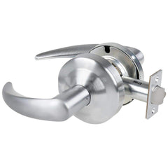 Lever Locksets; Type: Cylindrical Lock; Key Type: Keyless; Strike Type: Curved Lip Strike; Finish/Coating: Satin Chrome; Material: Metal; Material: Metal; Door Thickness: 1.75 in; Backset: 2.75 in; Cylinder Type: No Keyway; Minimum Order Quantity: Metal;