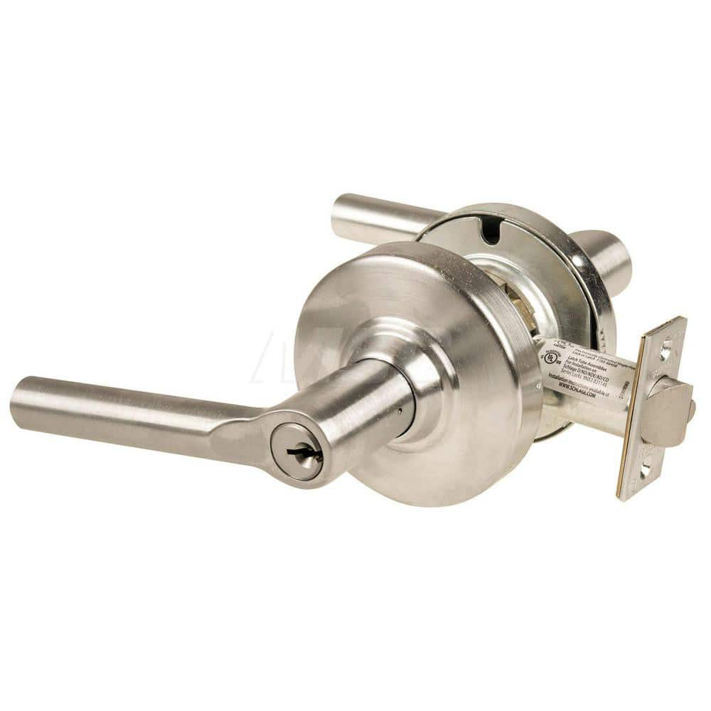 Lever Locksets; Type: Cylindrical Lock; Key Type: Keyed Different; Strike Type: Curved Lip Strike; Finish/Coating: Satin Nickel; Material: Metal; Material: Metal; Door Thickness: 1.75 in; Backset: 2.75 in; Cylinder Type: Schlage C Keyway; Minimum Order Qu