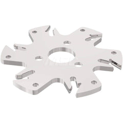 Indexable Slotting Cutter: 4.1 mm Cutting Width, 80 mm Cutter Dia, Arbor Hole Connection, 19.5 mm Depth of Cut, Right Hand Cut Screw, Uses 6 150.10 Inserts, 6 Teeth, Straight, Positive, Steel, Uncoated