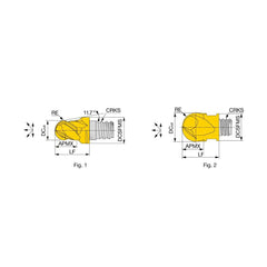 Ball End Mill Heads; Mill Diameter (Inch): 1; Mill Diameter (Decimal Inch): 1.0000; Number of Flutes: 4; Length of Cut (Inch): 0.8600 in; Connection Type: S15; Overall Length (Inch): 1.4500 in; Material: Solid Carbide; Finish/Coating: TiAlN; Cutting Direc