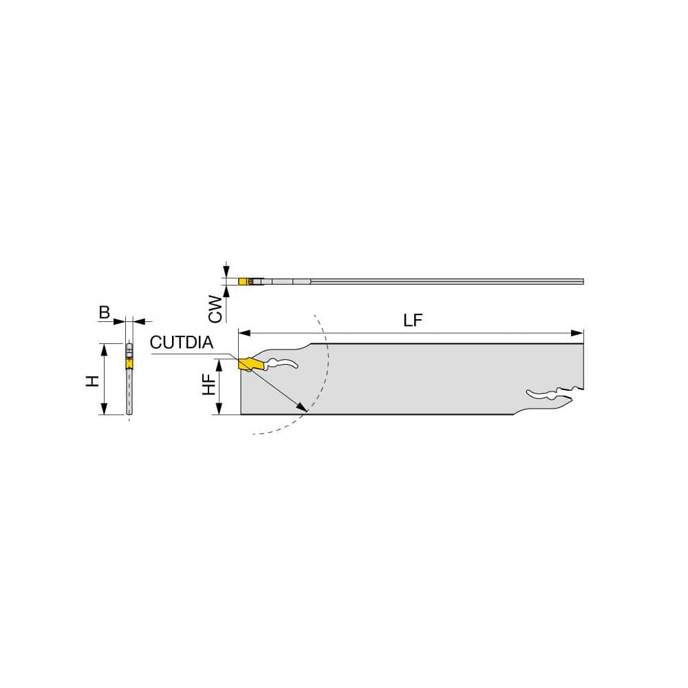 Indexable Cut-Off Blades; End Type: Double; Hand: Neutral; Blade Height (Decimal Inch): 1.0240; Blade Width (Decimal Inch): 0.0940; Blade Overall Length (Decimal Inch): 5.9055; Blade Style: QSP; Compatible Insert Style: QGM; Compatible Insert Size Code: 3
