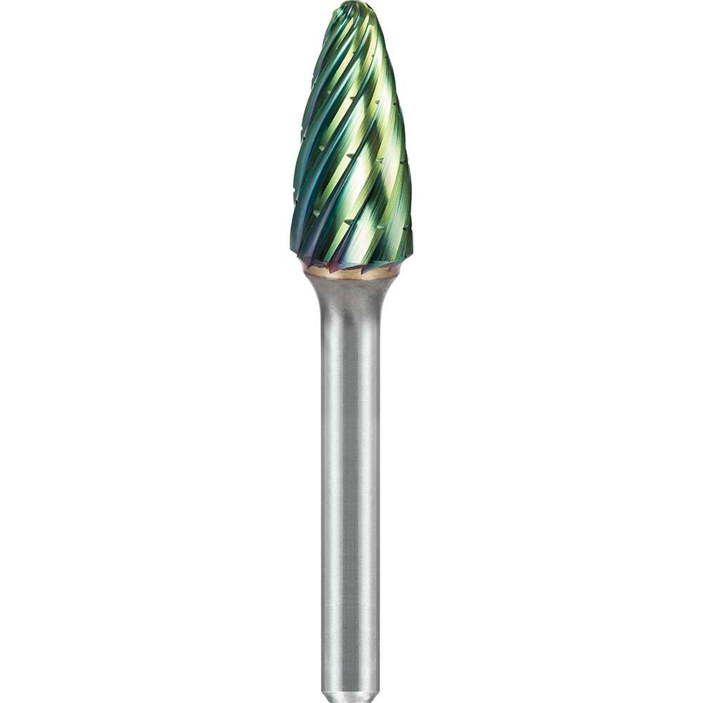 SGS Pro - SF-6, 5/8" Cut Diam, 1/4" Shank Length, NG6, Tungsten Carbide Tree Burr with Radius End - Exact Industrial Supply