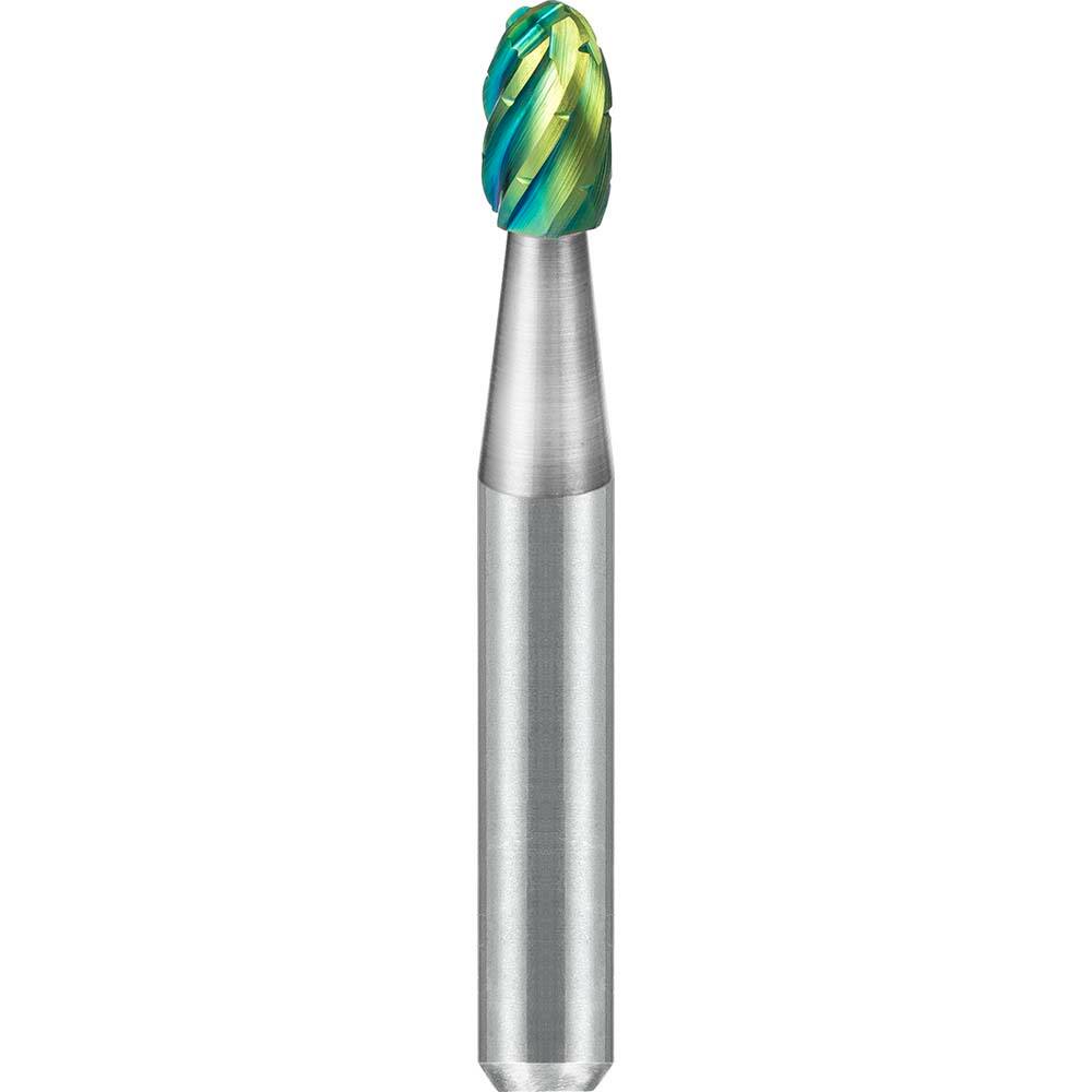 SGS Pro - SE-1, 1/4" Cut Diam, 1/4" Shank Length, NG6, Tungsten Carbide Oval Burr - Exact Industrial Supply