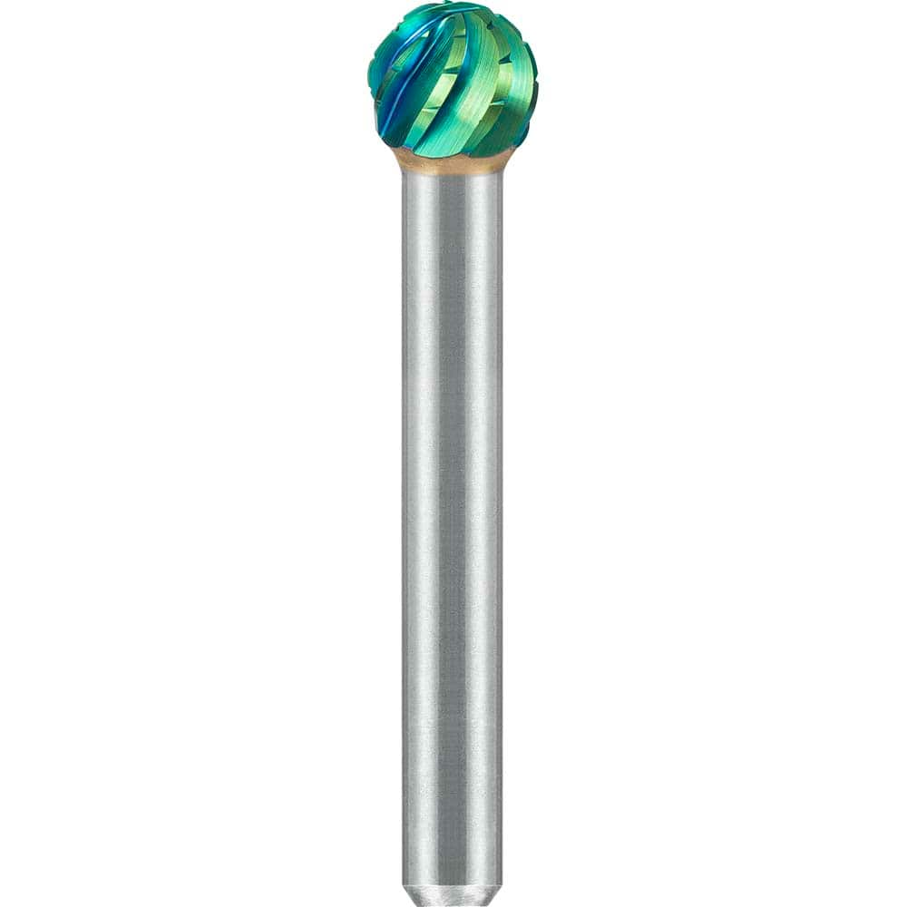 SGS Pro - SD-2, 5/16" Cut Diam, 1/4" Shank Length, NG6, Tungsten Carbide Ball Burr - Exact Industrial Supply