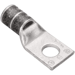 Burndy - Ring Terminals; Terminal Type: Rectangle ; Insulation Type: NonInsulated ; Connection Type: Compression ; Compatible Wire Size (AWG): 4 ; Stud Size (Inch): 3/8 ; Color: Gray - Exact Industrial Supply