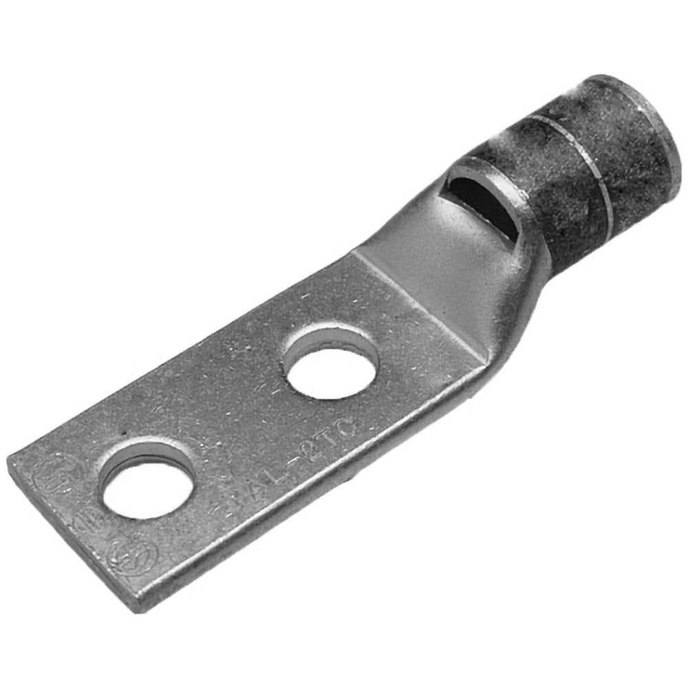 Burndy - Ring Terminals; Terminal Type: Rectangle ; Insulation Type: NonInsulated ; Connection Type: Compression ; Compatible Wire Size (AWG): 2 ; Stud Size (Inch): 3/8 ; Color: Brown - Exact Industrial Supply