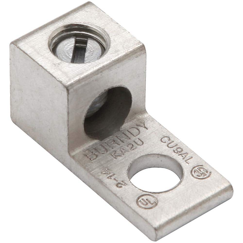 Burndy - Ring Terminals; Terminal Type: Rectangle ; Insulation Type: NonInsulated ; Connection Type: Lug ; Compatible Wire Size (kcmil): 500-1000 ; Stud Size (Inch): 1/2 ; Color: Copper - Exact Industrial Supply