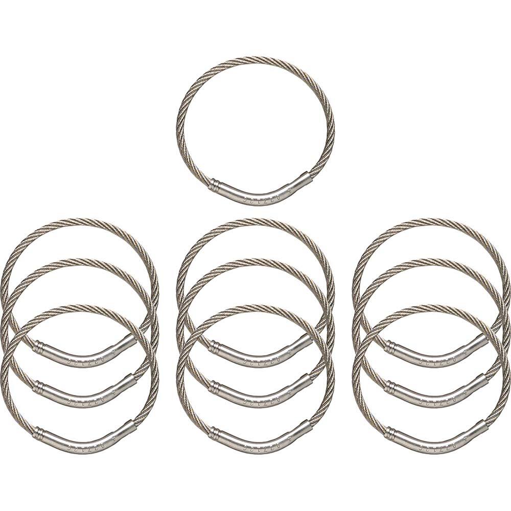 Key Systems - Key Control; Type: Key Ring ; Number of Keys: 0 ; Color: Silver ; Height (Inch): 5/32 ; Width (Inch): 1-5/8 ; Depth (Inch): 5/32 - Exact Industrial Supply