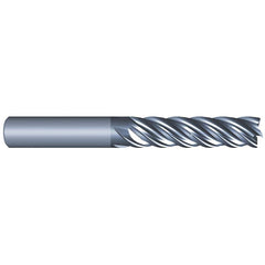 Eliminator - Square End Mills; Mill Diameter (Inch): 5/8 ; Mill Diameter (Decimal Inch): 0.6250 ; Number of Flutes: 5 ; Length of Cut (Inch): 2-1/4 ; Material: Solid Carbide ; Finish/Coating: AlCrN - Exact Industrial Supply