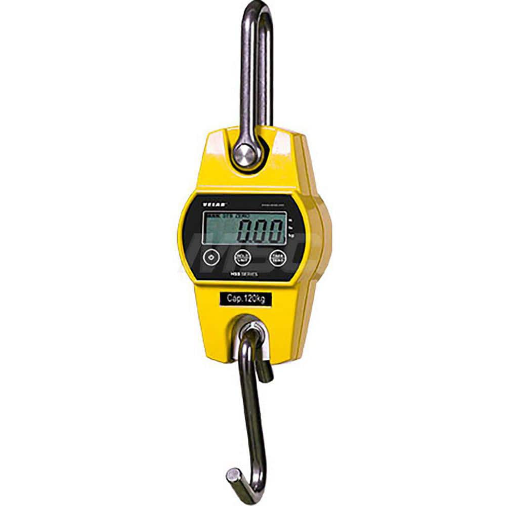 Crane Scales & Hanging Scales; Type: Hanging Scale; Capacity (Lb.): 200.00; Capacity (kg): 100.0000; Display Type: LCD Display; Graduation: .001